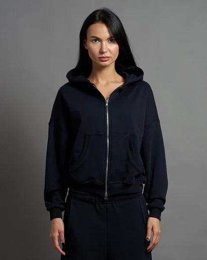 Felpa Cropped con zip